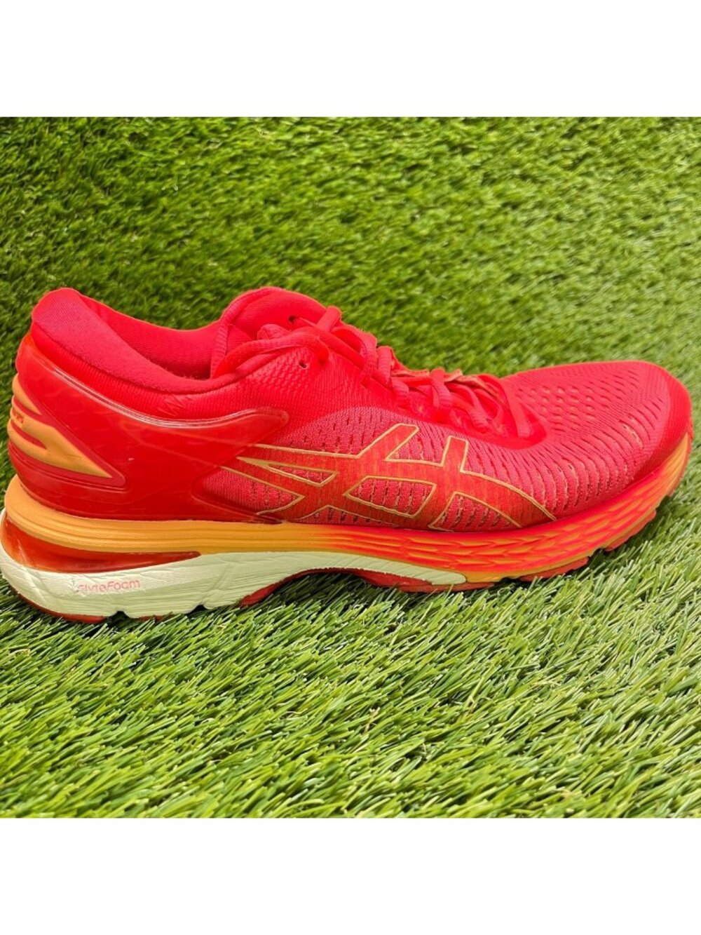 Asics Gel-Kayano 25 Womens Size 8.5 Red Orange Athletic Running Shoes Sneakers